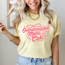 XXL Butter Overstimulated Moms Club Comfort Colors Tee, Mom Life Graphic Tee, Motherhood Tee