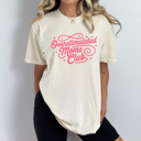 Large Ivory Overstimulated Moms Club Comfort Colors Tee, Mom Life Graphic Tee, Motherhood Tee