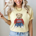 XL Butter Jesus Loves Me Teddy Graphic Tee, Trendy Teddy Bear Shirt, Jesus Teddy Comfort Colors