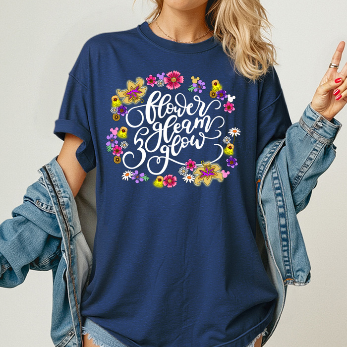 The Lost Princess Comfort Colors Tee, Floating Lanterns Shirt, Flower Gleam And Glow Printed Tee