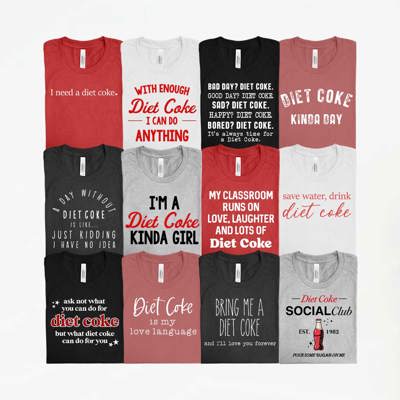 Diet Coke Favorites Graphic Tee, I Need Diet Coke Printed Shirt, Diet Coke Is My Love Language Tee