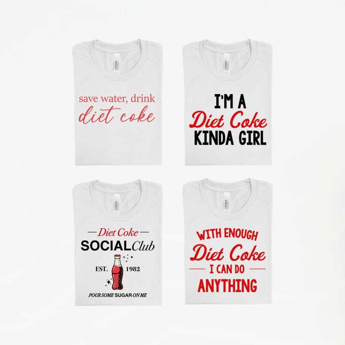 Diet Coke Favorites Graphic Tee, I Need Diet Coke Printed Shirt, Diet Coke Is My Love Language Tee