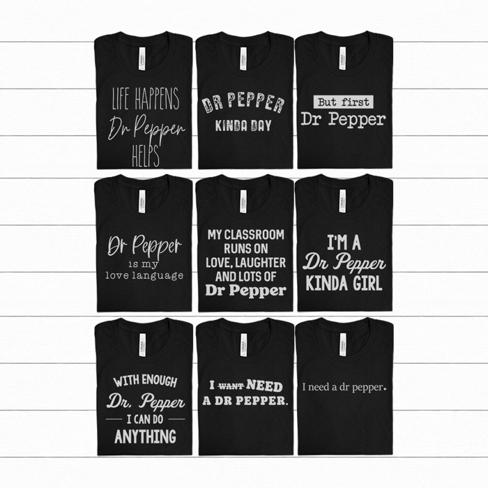 Dr Pepper Favorites Graphic Tee, I Need A Dr Pepper Shirt, Dr Pepper Is My Love Language Tee, Funny Graphic Tee