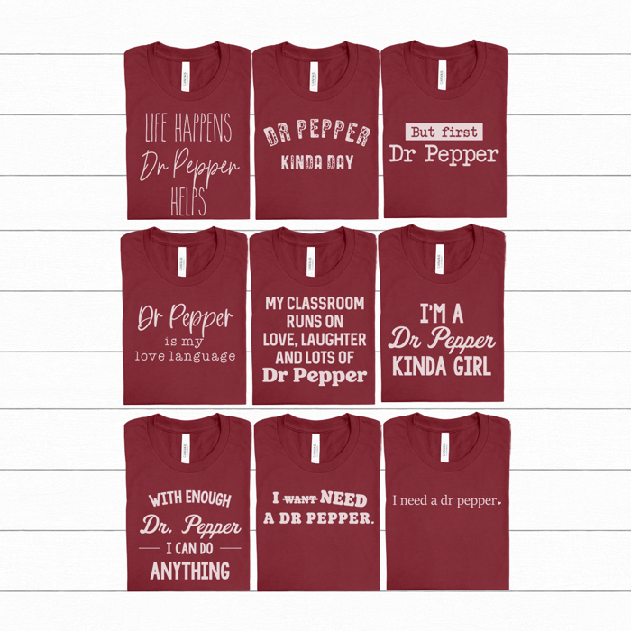 Dr Pepper Favorites Graphic Tee, I Need A Dr Pepper Shirt, Dr Pepper Is My Love Language Tee, Funny Graphic Tee