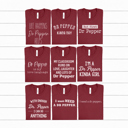 Small Maroon Dr Pepper Favorites Graphic Tee, I Need A Dr Pepper Shirt, Dr Pepper Is My Love Language Tee, Funny Graphic Tee