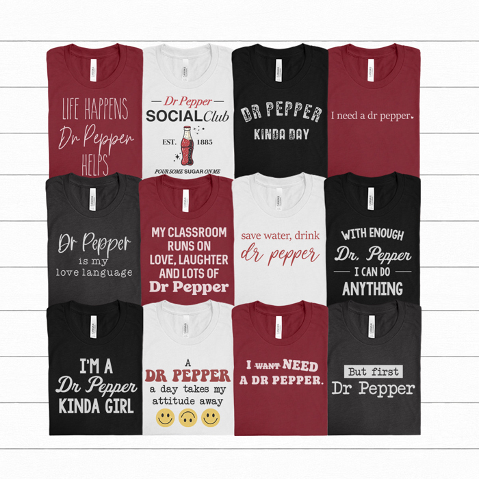 Dr Pepper Favorites Graphic Tee, I Need A Dr Pepper Shirt, Dr Pepper Is My Love Language Tee, Funny Graphic Tee