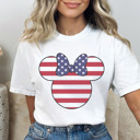 XXL White Patriotic Theme Park Graphic Tee, 4th of July Shirt, Fourth of July Tee, Theme Park Shirt, Boy Mouse Shirt, Family Vacation Tee