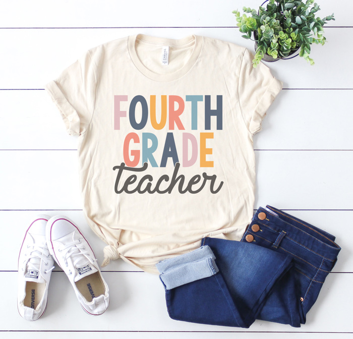 Modern Teacher Graphic Tee, Cute Teacher Shirt, Teacher Grade Shirt, Back to School Shirt, Teacher Appreciation Gift, Hello Teacher Shirt