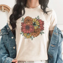  Bold Statement Flowers Graphic Tee, Cute Fall Shirt, Every Day Tee, Fall Flowers, Colorful Flowers Tee