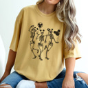 XXL Mustard Skeleton Theme Park Graphic Tee, Halloween Graphic Tee, Skeleton Mouse Shirt, Haunted Mansion Tee