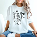 XXL White Skeleton Theme Park Graphic Tee, Halloween Graphic Tee, Skeleton Mouse Shirt, Haunted Mansion Tee