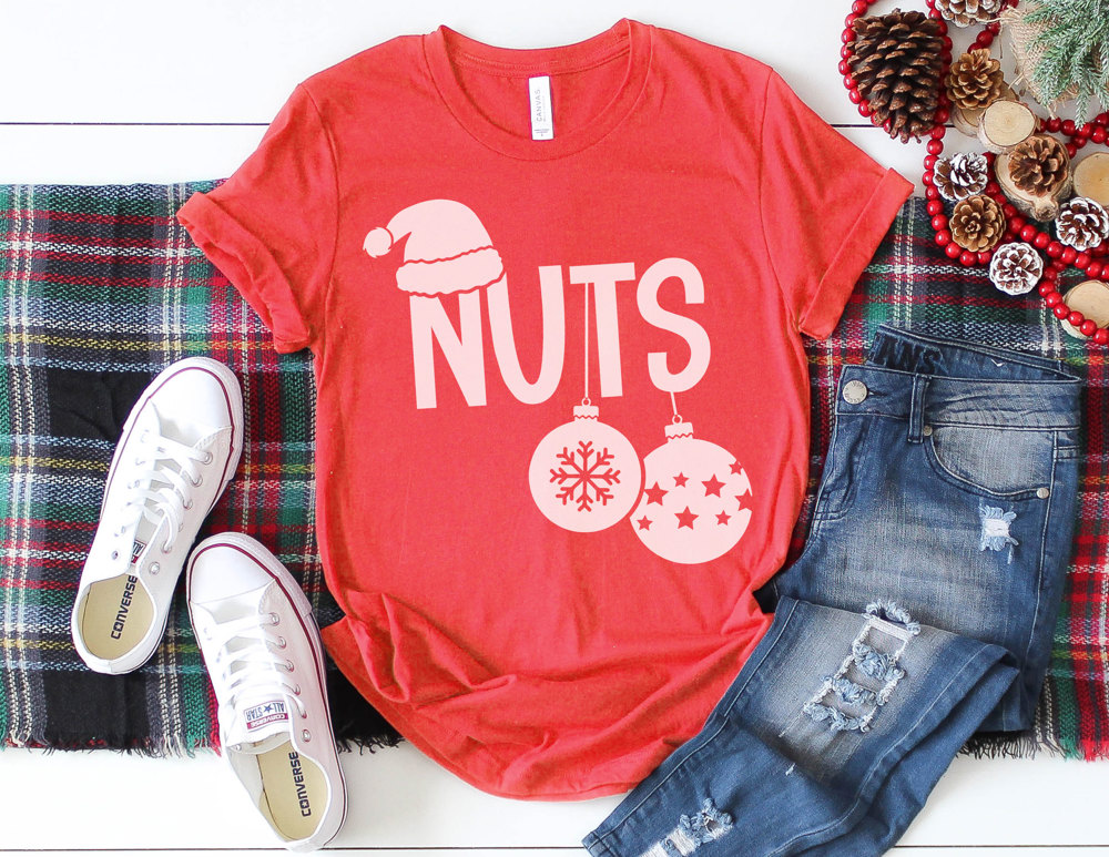 Funny Christmas Couple Graphic Tee, Chest Nuts Graphic Tee, His and Hers Christmas, Christmas Graphic Tee, Unisex Graphic Tee