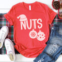  Funny Christmas Couple Graphic Tee, Chest Nuts Graphic Tee, His and Hers Christmas, Christmas Graphic Tee, Unisex Graphic Tee