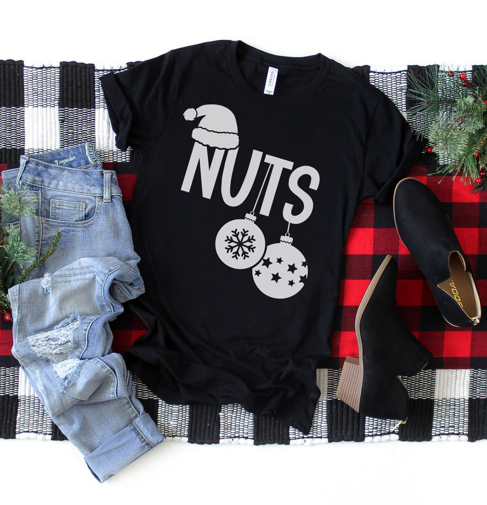 Funny Christmas Couple Graphic Tee, Chest Nuts Graphic Tee, His and Hers Christmas, Christmas Graphic Tee, Unisex Graphic Tee