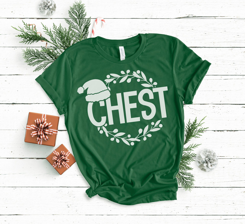 Funny Christmas Couple Graphic Tee, Chest Nuts Graphic Tee, His and Hers Christmas, Christmas Graphic Tee, Unisex Graphic Tee