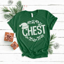  Funny Christmas Couple Graphic Tee, Chest Nuts Graphic Tee, His and Hers Christmas, Christmas Graphic Tee, Unisex Graphic Tee