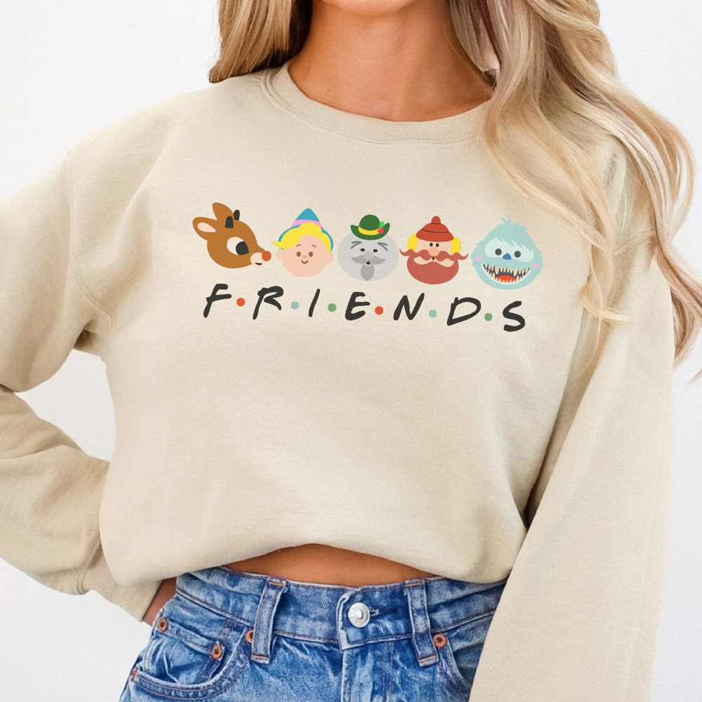 Rudolph and Friends Christmas Sweatshirt, Rudolph Sweatshirt, Christmas Sweatshirt, Christmas Crew Neck, Comfortable, Oversized Christmas