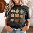 XXL Charcoal Fall Pumpkin Graphic Tee, Watercolor Pumpkins, Glitter Pumpkin, Pumpkin Shirt, Fall Graphic Tee, Thanksgiving Graphic Tee