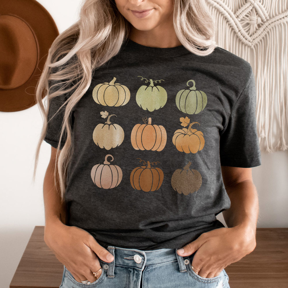 Fall Pumpkin Graphic Tee, Watercolor Pumpkins, Glitter Pumpkin, Pumpkin Shirt, Fall Graphic Tee, Thanksgiving Graphic Tee