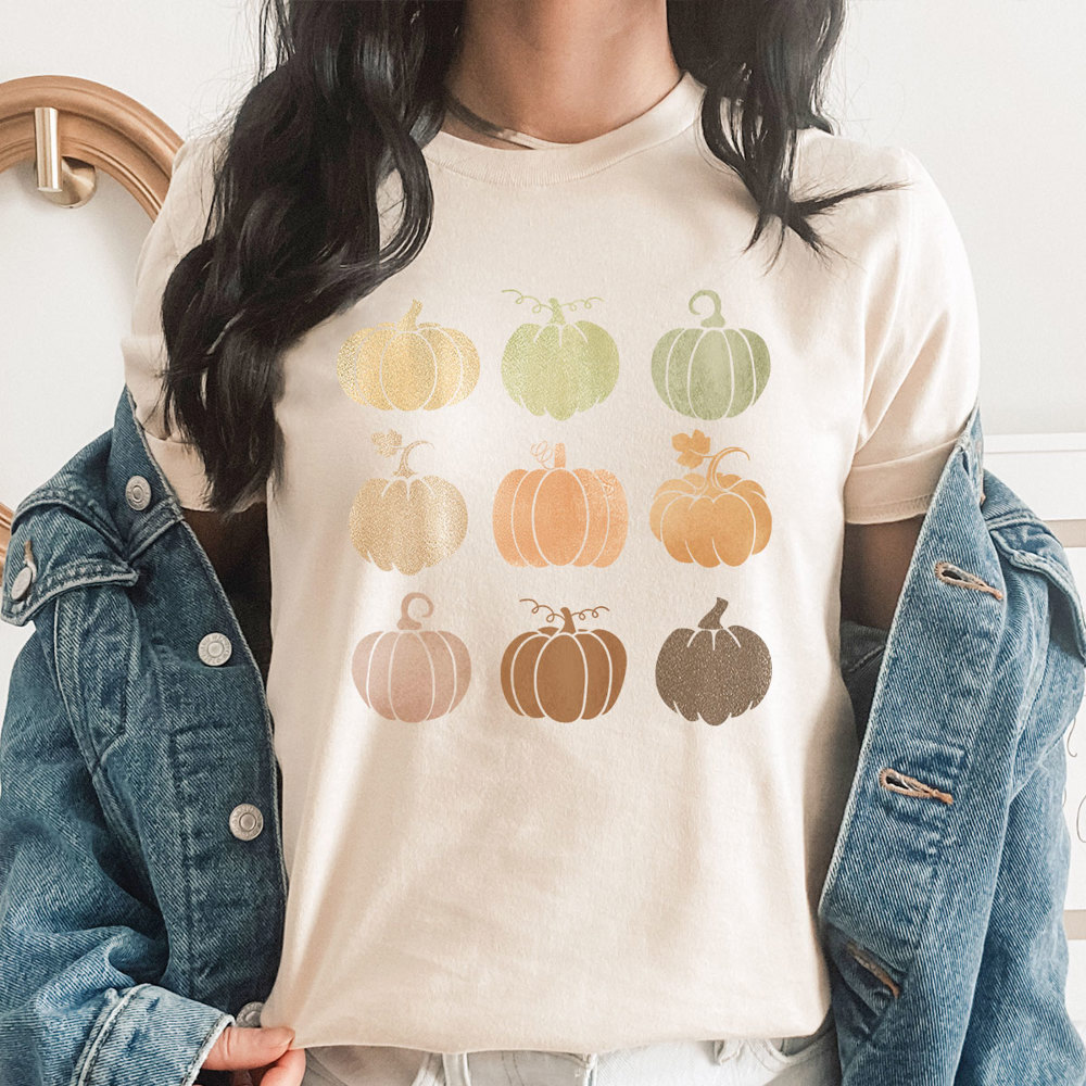 Fall Pumpkin Graphic Tee, Watercolor Pumpkins, Glitter Pumpkin, Pumpkin Shirt, Fall Graphic Tee, Thanksgiving Graphic Tee