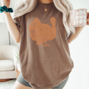 Large Espresso Distressd Turkey Graphic Tee, Thanksgiving Tshirt, Turkey Day Shirt, Fall Favorite