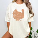 XL Ivory Distressd Turkey Graphic Tee, Thanksgiving Tshirt, Turkey Day Shirt, Fall Favorite
