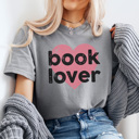 Large Gray Book Lover Graphic Tee, Love Books Shirt, Cute Book Shirt, Bookaholic, Don't Bother Me I'm Reading, Gift for Reader