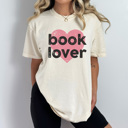 Large Ivory Book Lover Graphic Tee, Love Books Shirt, Cute Book Shirt, Bookaholic, Don't Bother Me I'm Reading, Gift for Reader