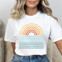 XL White Sunset Water Graphic Tee, Vacation Tee, Summer Graphic Tee, Ocean Shirt, Lake Day Tee