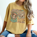 XXL Mustard Nashville Music City Graphic Tee, Country Graphic Tee, Western Shirt, Cowgirl Style, Music Tshirt