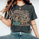 XXL Pepper Nashville Music City Graphic Tee, Country Graphic Tee, Western Shirt, Cowgirl Style, Music Tshirt