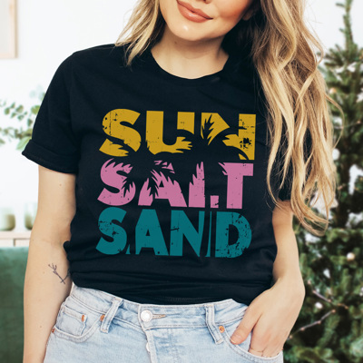 Sun Salt Sand Graphic Tee, Summer Shirt, Lake Day Shirt, Vacation Tee