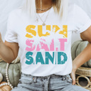 XXL White Sun Salt Sand Graphic Tee, Summer Shirt, Lake Day Shirt, Vacation Tee
