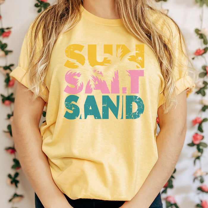 Sun Salt Sand Graphic Tee, Summer Shirt, Lake Day Shirt, Vacation Tee