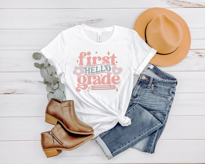 Hello Grades Cute Graphic Tee, Back to School Shirt, Teacher Graphic Tee, First Day of School Shirt