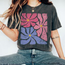  Pink Grunge Flower Boho Every Day Graphic Tee