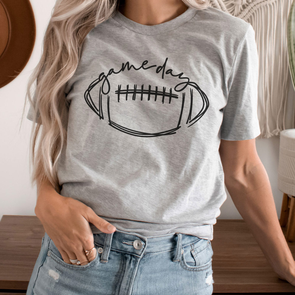 Game Day Football Graphic Tee, Cute Football Shirt, Football Mama, Bella Shirt