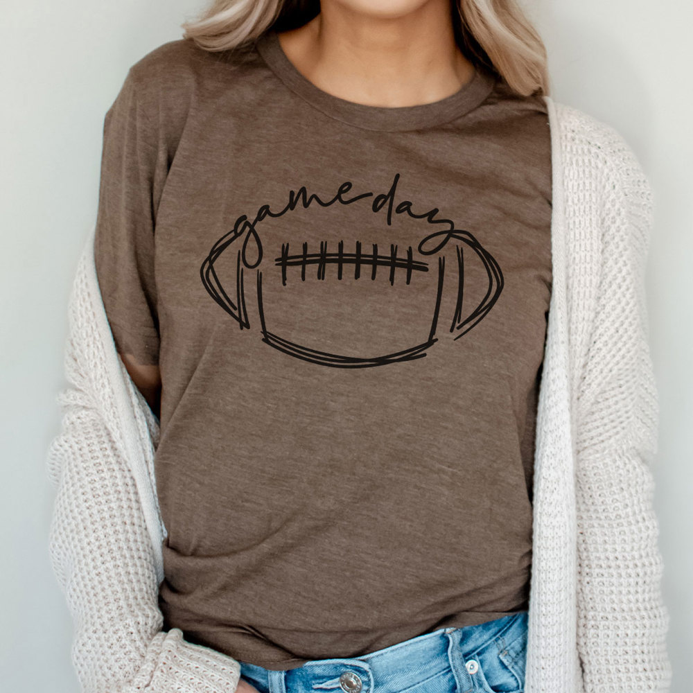 Game Day Football Graphic Tee, Cute Football Shirt, Football Mama, Bella Shirt