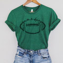 Small Grass Green Game Day Football Graphic Tee, Cute Football Shirt, Football Mama, Bella Shirt