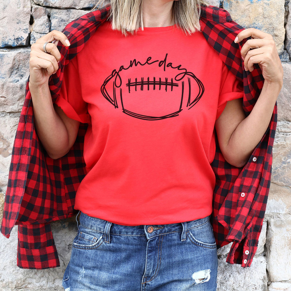 Game Day Football Graphic Tee, Cute Football Shirt, Football Mama, Bella Shirt