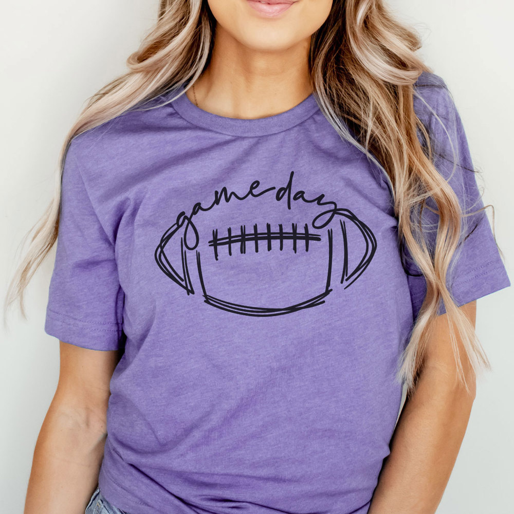 Game Day Football Graphic Tee, Cute Football Shirt, Football Mama, Bella Shirt