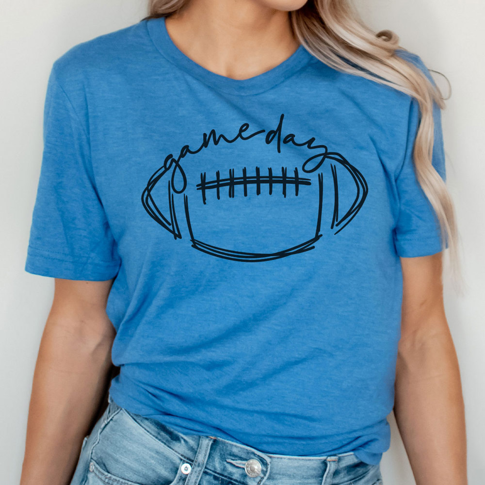 Game Day Football Graphic Tee, Cute Football Shirt, Football Mama, Bella Shirt