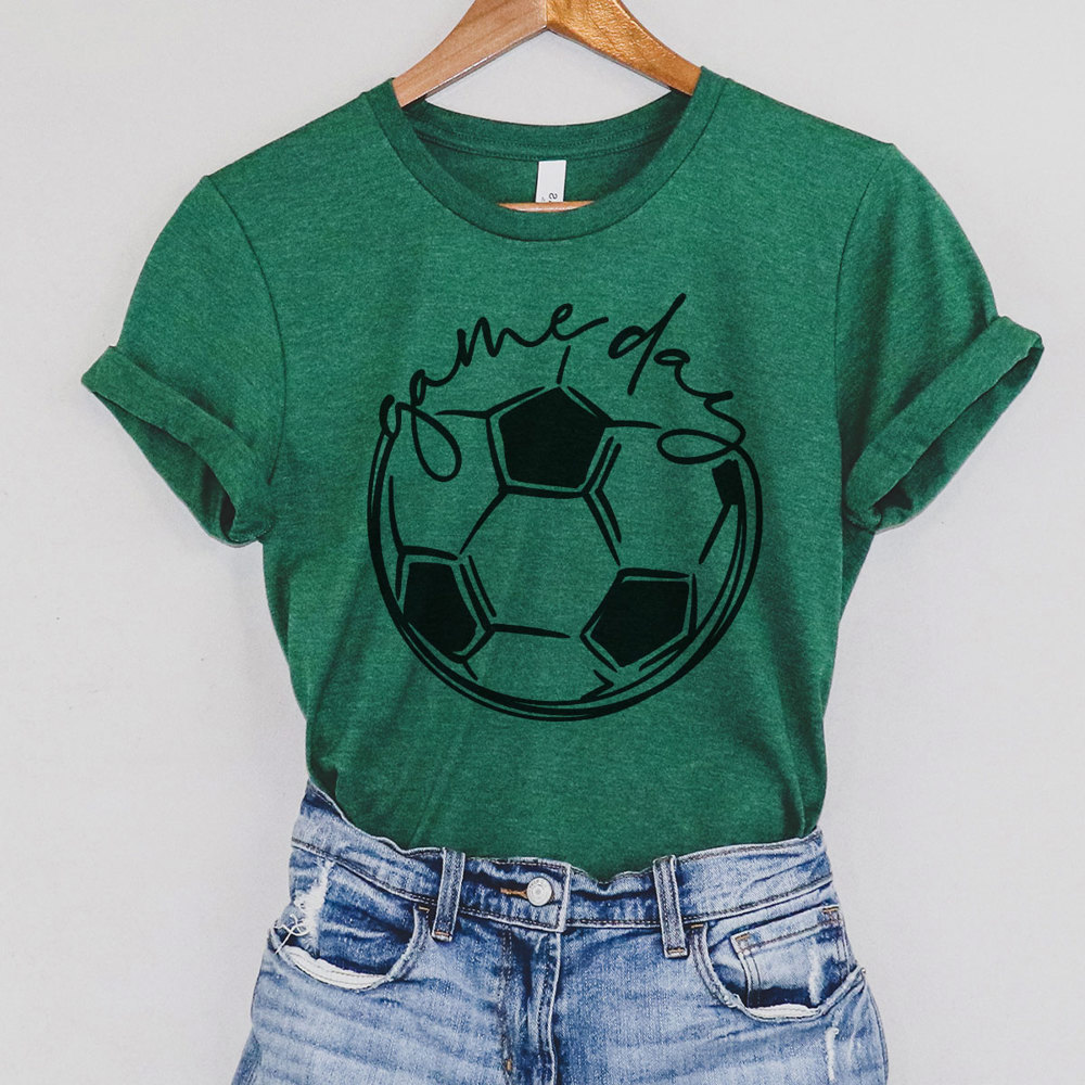 Game Day Soccer Graphic Tee, Cute Soccer Shirt, Soccer Mom, Bella Shirt