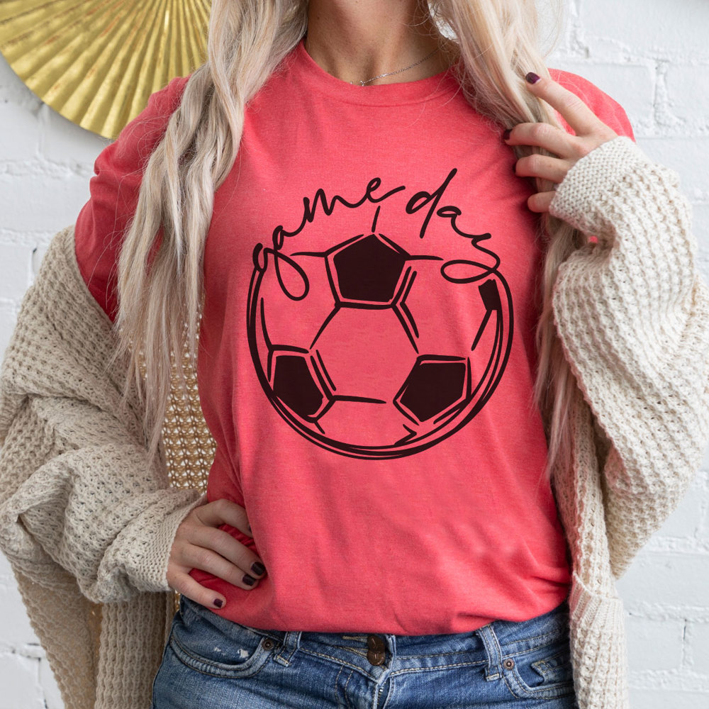 Game Day Soccer Graphic Tee, Cute Soccer Shirt, Soccer Mom, Bella Shirt