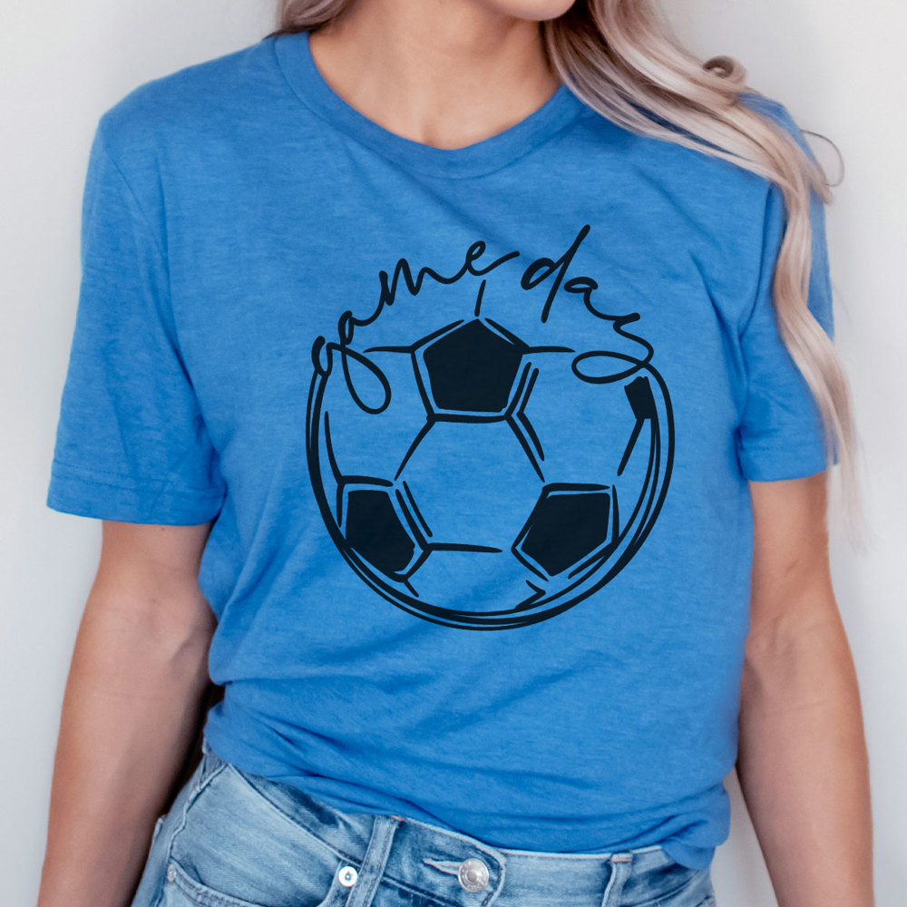 Game Day Soccer Graphic Tee, Cute Soccer Shirt, Soccer Mom, Bella Shirt