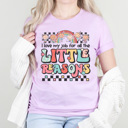 Large Lilac Little Reasons Graphic Tee, Cute Teacher Tee, Teacher Graphic Tee, Preschool Teacher, Pre-K Teacher