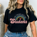 XL Black Loves Her Students Graphic Tee, Cute Teacher Shirt, Back to School Tee, Teacher Tee