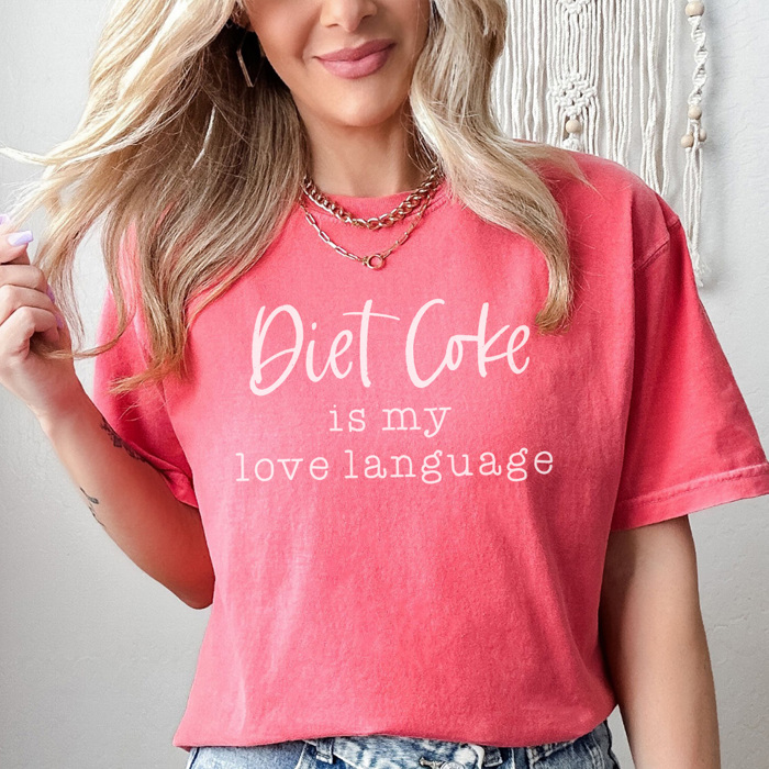 Diet Coke Is My Love Language Graphic Tee, Diet Coke Shirt, Caffeine Shirt, Tired Graphic Tee, Valentine Shirt, Diet Coke Gift