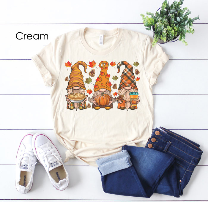 Fall Holiday Gnomes Graphic Tee, Gnomes Shirt, Cute Fall Shirt, Thanksgiving Tee