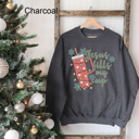 Large Charcoal Jesus Fills My Cup Graphic Sweatshirt, Favorite Tumbler Sweatshirt, Stanley Sweatshirt, Christmas Stanley, Cute Christmas Sweatshirt, Trendy Christmas Sweatshirt